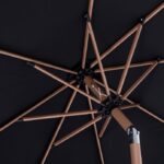 Amalfi Water Resistant Fabric And Aluminum Patio Umbrella with Base Set