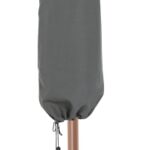 Amalfi Water Resistant Fabric And Aluminum Patio Umbrella with Base Set