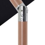Amalfi Water Resistant Fabric And Aluminum Patio Umbrella with Base Set