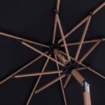 Amalfi Water Resistant Fabric And Aluminum Patio Umbrella with Base Set