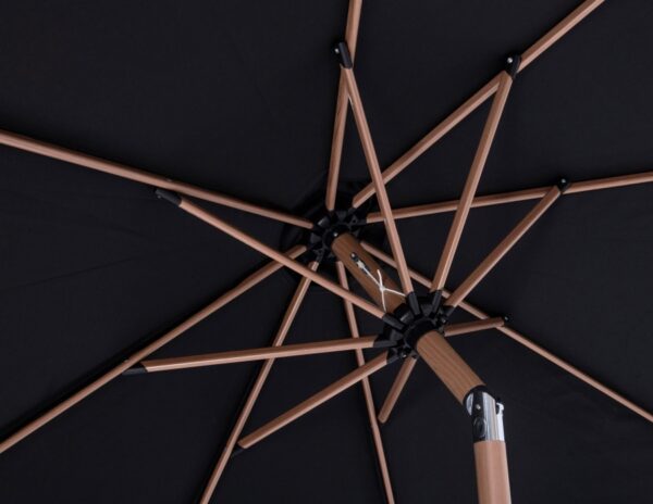 Amalfi Water Resistant Fabric And Aluminum Patio Umbrella with Base Set