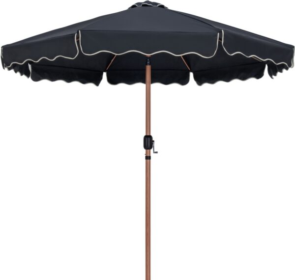 Amalfi Water Resistant Fabric And Aluminum Patio Umbrella with Base Set