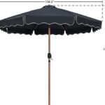 Amalfi Water Resistant Fabric And Aluminum Patio Umbrella