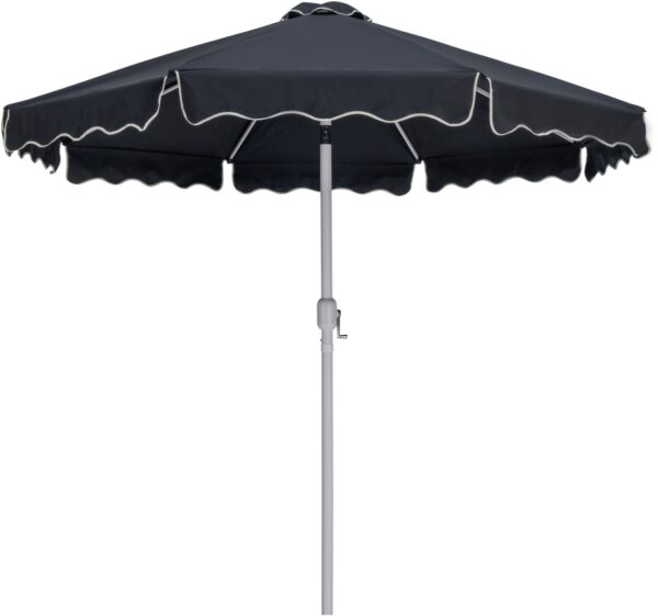 Amalfi Water Resistant Fabric And Aluminum Patio Umbrella with Base Set
