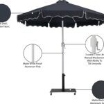 Amalfi Water Resistant Fabric And Aluminum Patio Umbrella with Base Set