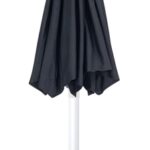 Amalfi Water Resistant Fabric And Aluminum Patio Umbrella with Base Set