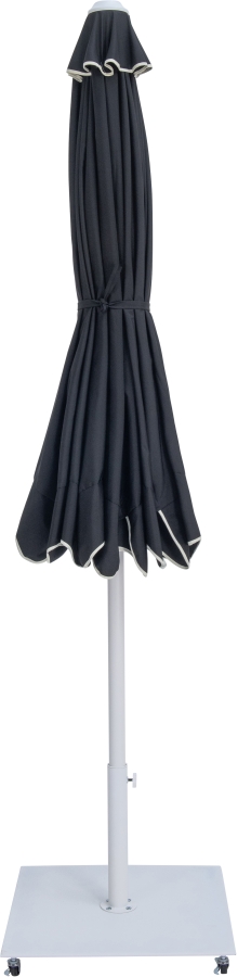 Amalfi Water Resistant Fabric And Aluminum Patio Umbrella with Base Set