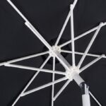 Amalfi Water Resistant Fabric And Aluminum Patio Umbrella with Base Set