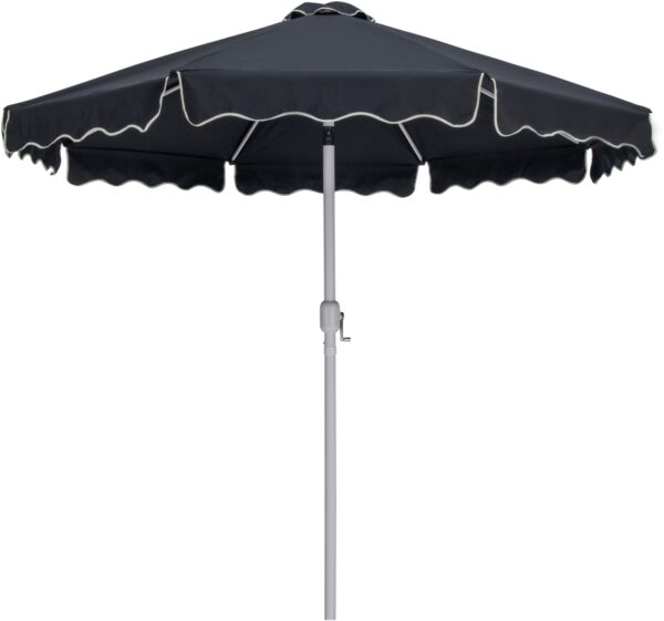 Amalfi Water Resistant Fabric And Aluminum Patio Umbrella with Base Set