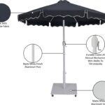 Amalfi Water Resistant Fabric And Aluminum Patio Umbrella with Base Set