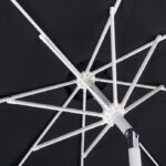 Amalfi Water Resistant Fabric And Aluminum Patio Umbrella with Base Set