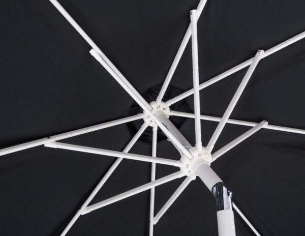 Amalfi Water Resistant Fabric And Aluminum Patio Umbrella with Base Set