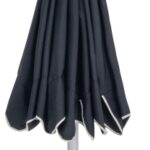 Amalfi Water Resistant Fabric And Aluminum Patio Umbrella with Base Set