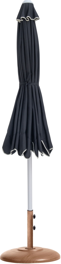 Amalfi Water Resistant Fabric And Aluminum Patio Umbrella with Base Set