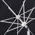 Amalfi Water Resistant Fabric And Aluminum Patio Umbrella with Base Set