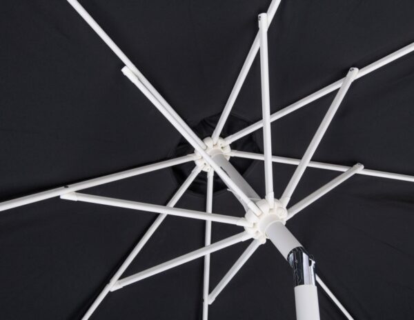 Amalfi Water Resistant Fabric And Aluminum Patio Umbrella with Base Set