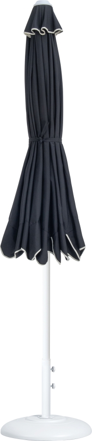 Amalfi Water Resistant Fabric And Aluminum Patio Umbrella with Base Set