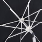 Amalfi Water Resistant Fabric And Aluminum Patio Umbrella with Base Set