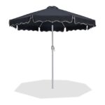 Amalfi Water Resistant Fabric And Aluminum Patio Umbrella