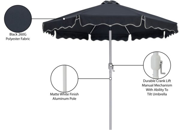Amalfi Water Resistant Fabric And Aluminum Patio Umbrella