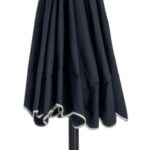 Amalfi Water Resistant Fabric And Aluminum Patio Umbrella with Base Set