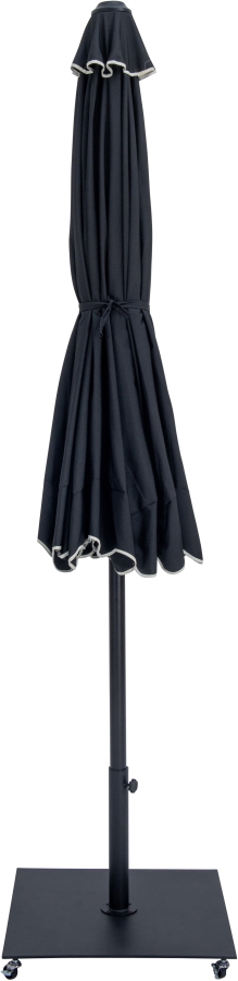 Amalfi Water Resistant Fabric And Aluminum Patio Umbrella with Base Set