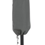 Amalfi Water Resistant Fabric And Aluminum Patio Umbrella with Base Set