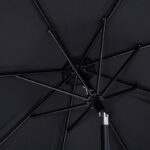 Amalfi Water Resistant Fabric And Aluminum Patio Umbrella with Base Set