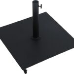 Amalfi Water Resistant Fabric And Aluminum Patio Umbrella with Base Set