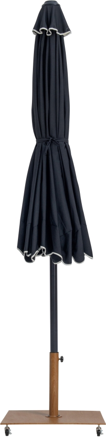 Amalfi Water Resistant Fabric And Aluminum Patio Umbrella with Base Set