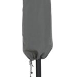 Amalfi Water Resistant Fabric And Aluminum Patio Umbrella with Base Set