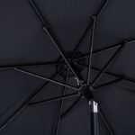 Amalfi Water Resistant Fabric And Aluminum Patio Umbrella with Base Set