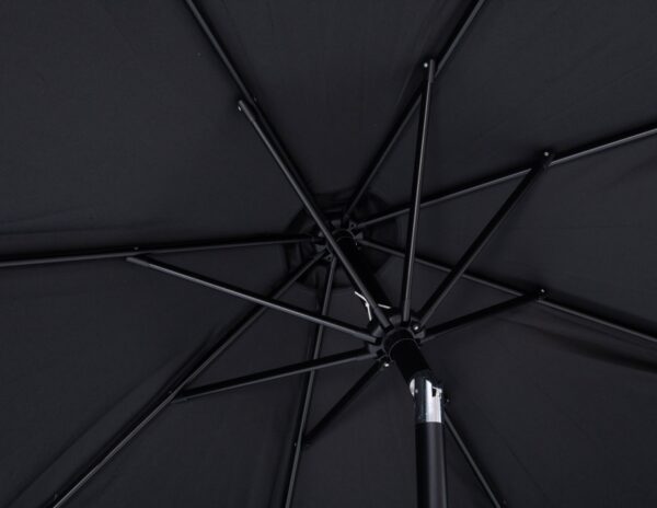 Amalfi Water Resistant Fabric And Aluminum Patio Umbrella with Base Set