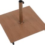 Amalfi Water Resistant Fabric And Aluminum Patio Umbrella with Base Set