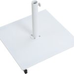 Amalfi Water Resistant Fabric And Aluminum Patio Umbrella with Base Set