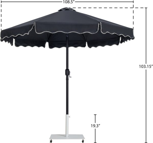Amalfi Water Resistant Fabric And Aluminum Patio Umbrella with Base Set