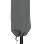 Amalfi Water Resistant Fabric And Aluminum Patio Umbrella with Base Set