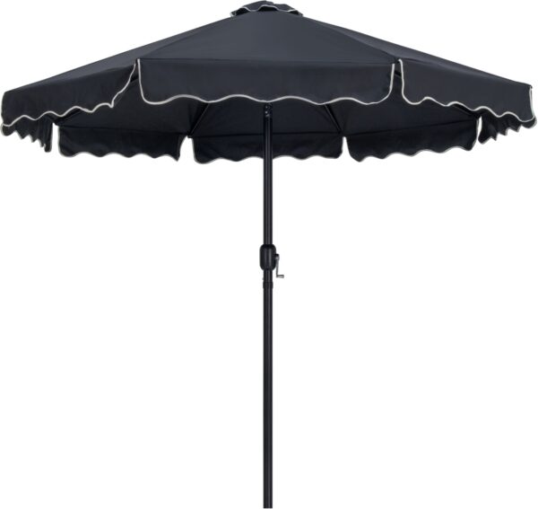 Amalfi Water Resistant Fabric And Aluminum Patio Umbrella with Base Set