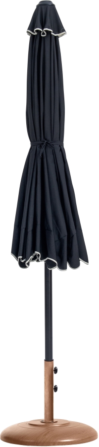 Amalfi Water Resistant Fabric And Aluminum Patio Umbrella with Base Set