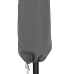 Amalfi Water Resistant Fabric And Aluminum Patio Umbrella with Base Set