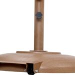 Amalfi Water Resistant Fabric And Aluminum Patio Umbrella with Base Set