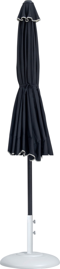 Amalfi Water Resistant Fabric And Aluminum Patio Umbrella with Base Set