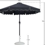 Amalfi Water Resistant Fabric And Aluminum Patio Umbrella with Base Set