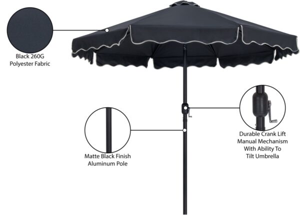 Amalfi Water Resistant Fabric And Aluminum Patio Umbrella