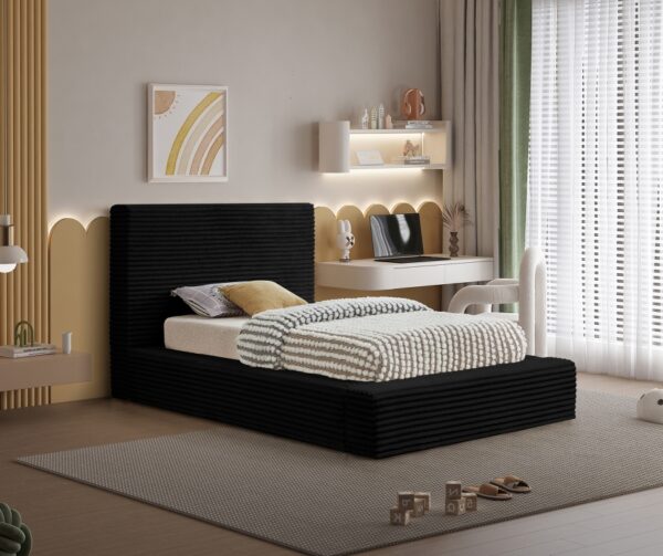 Dexter Corduroy Fabric Upholstered Bed