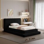 Drew Corduroy Fabric Upholstered Twin Bed