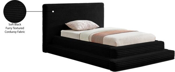 Drew Corduroy Fabric Upholstered Twin Bed