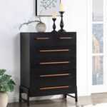 Kaya Oak Veneer And Vegan Leather Handle Chest