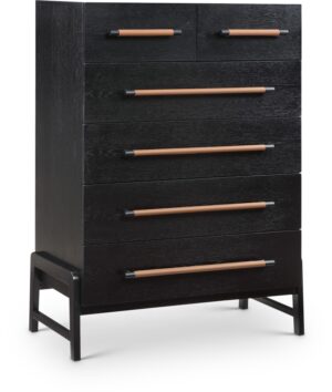 Kaya Oak Veneer And Vegan Leather Handle Chest