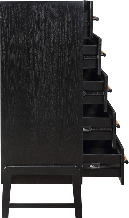 Kaya Oak Veneer And Vegan Leather Handle Chest